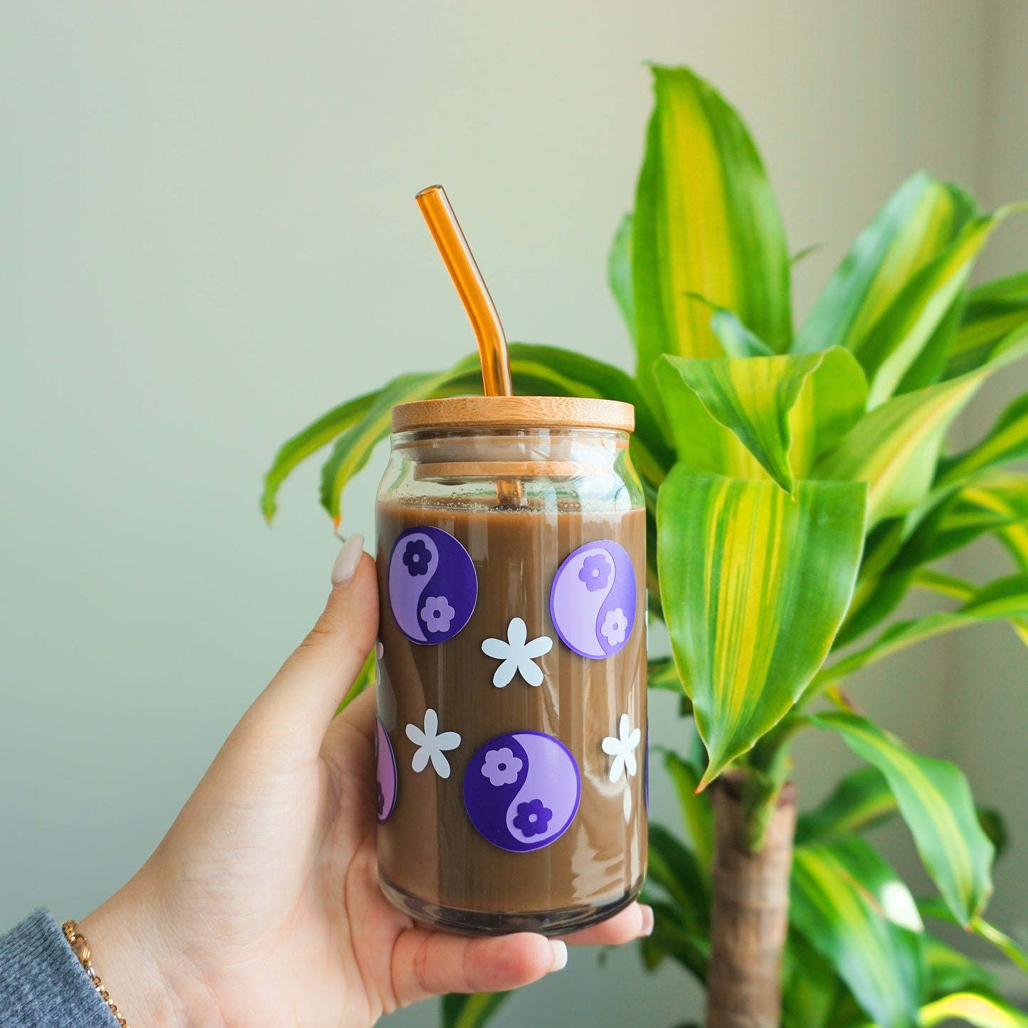 Yin Yang Flower | Glass Cup