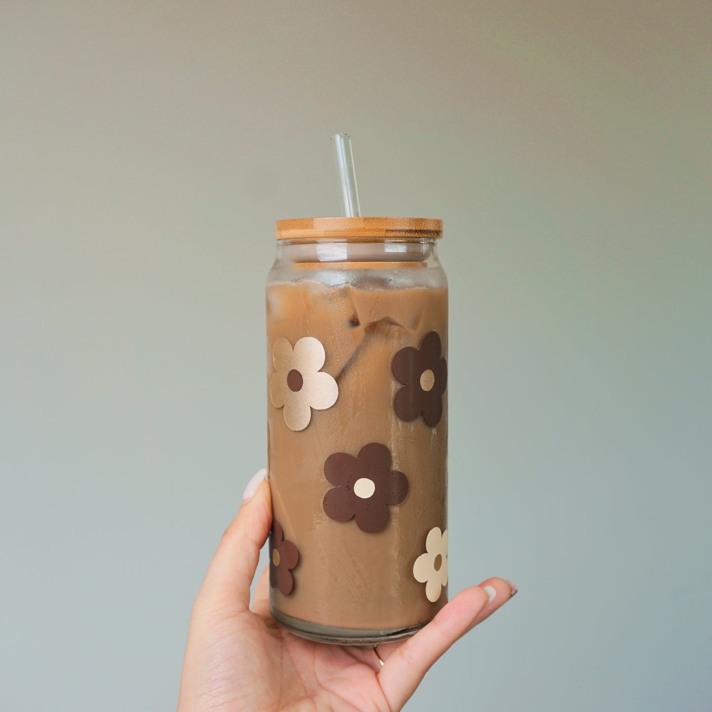 Boho Flowers | Glass Cup