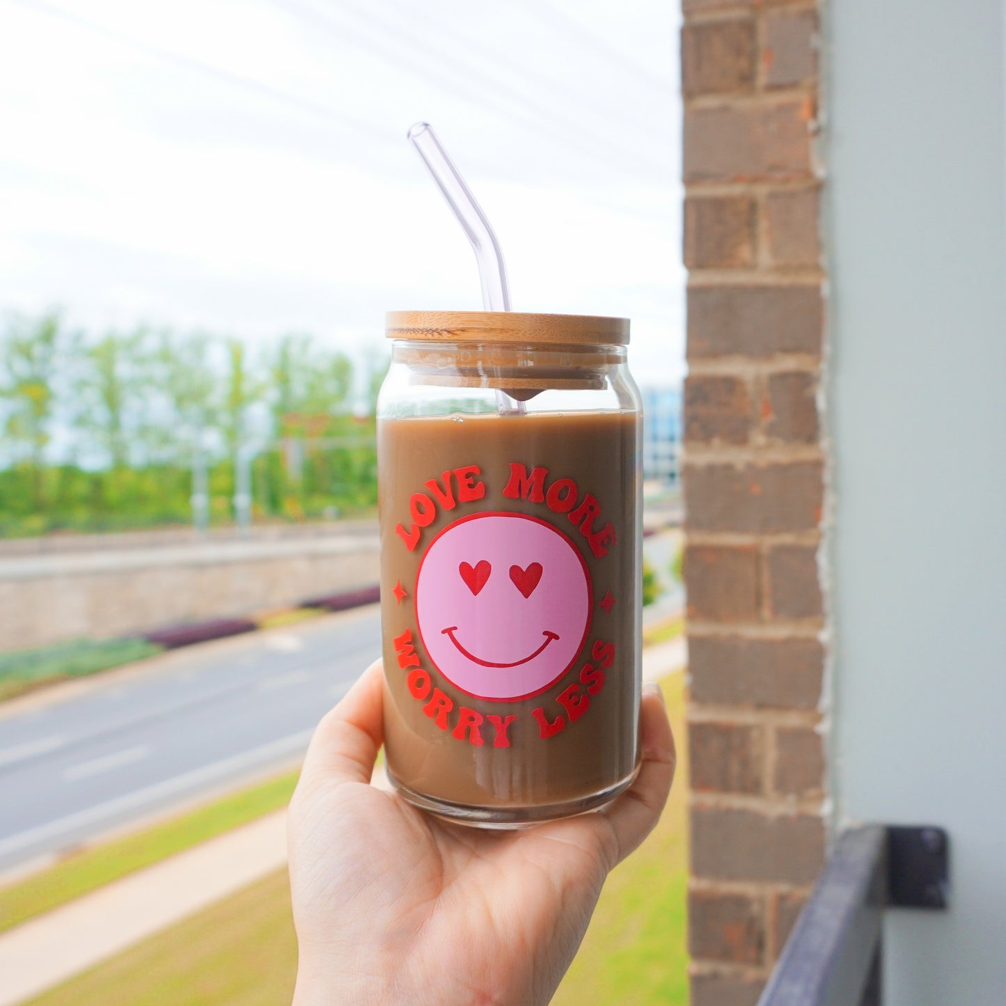 Love More Worry Less | Glass Cup