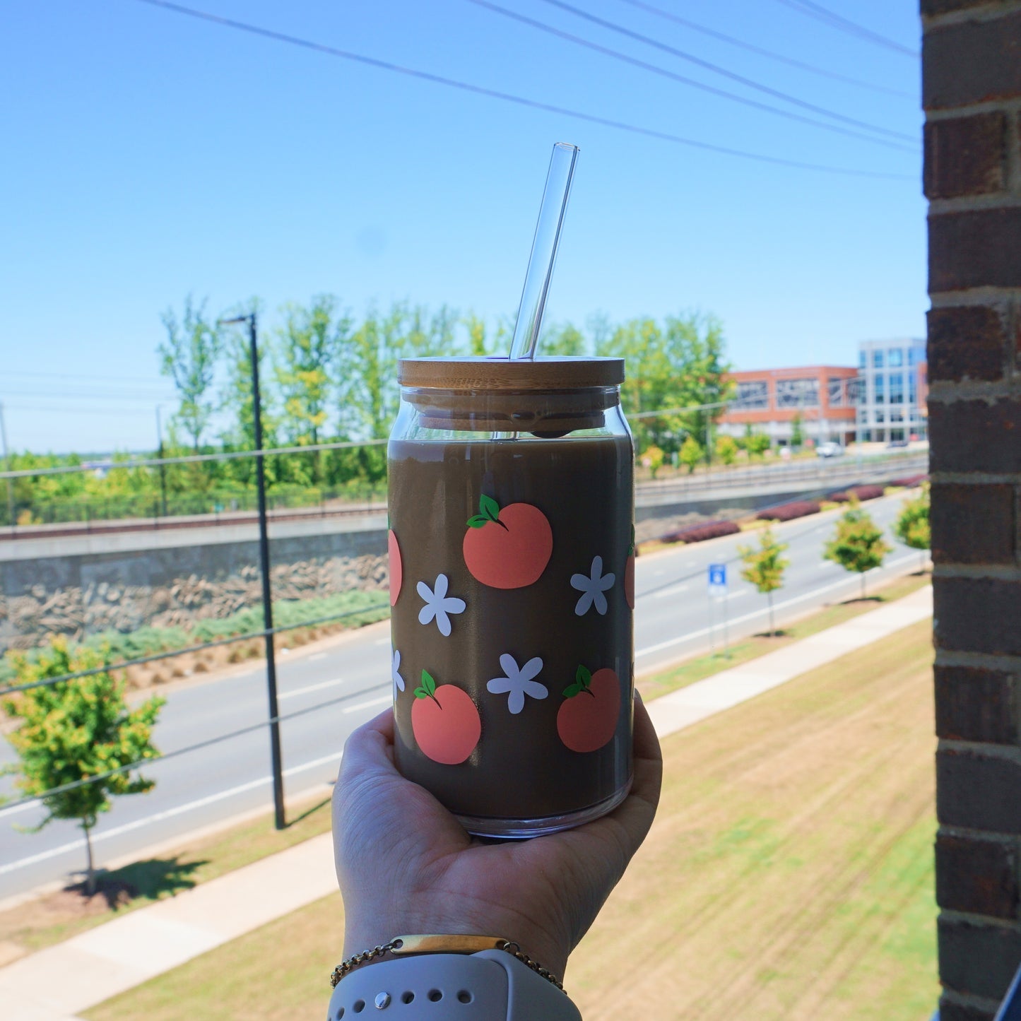 Peach | Glass Cup