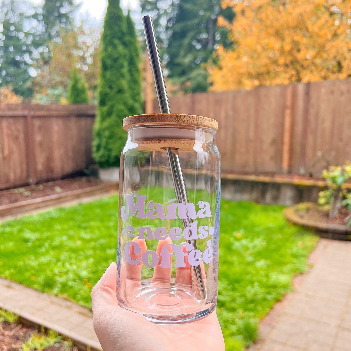 Mama Needs Coffee | Glass Cup