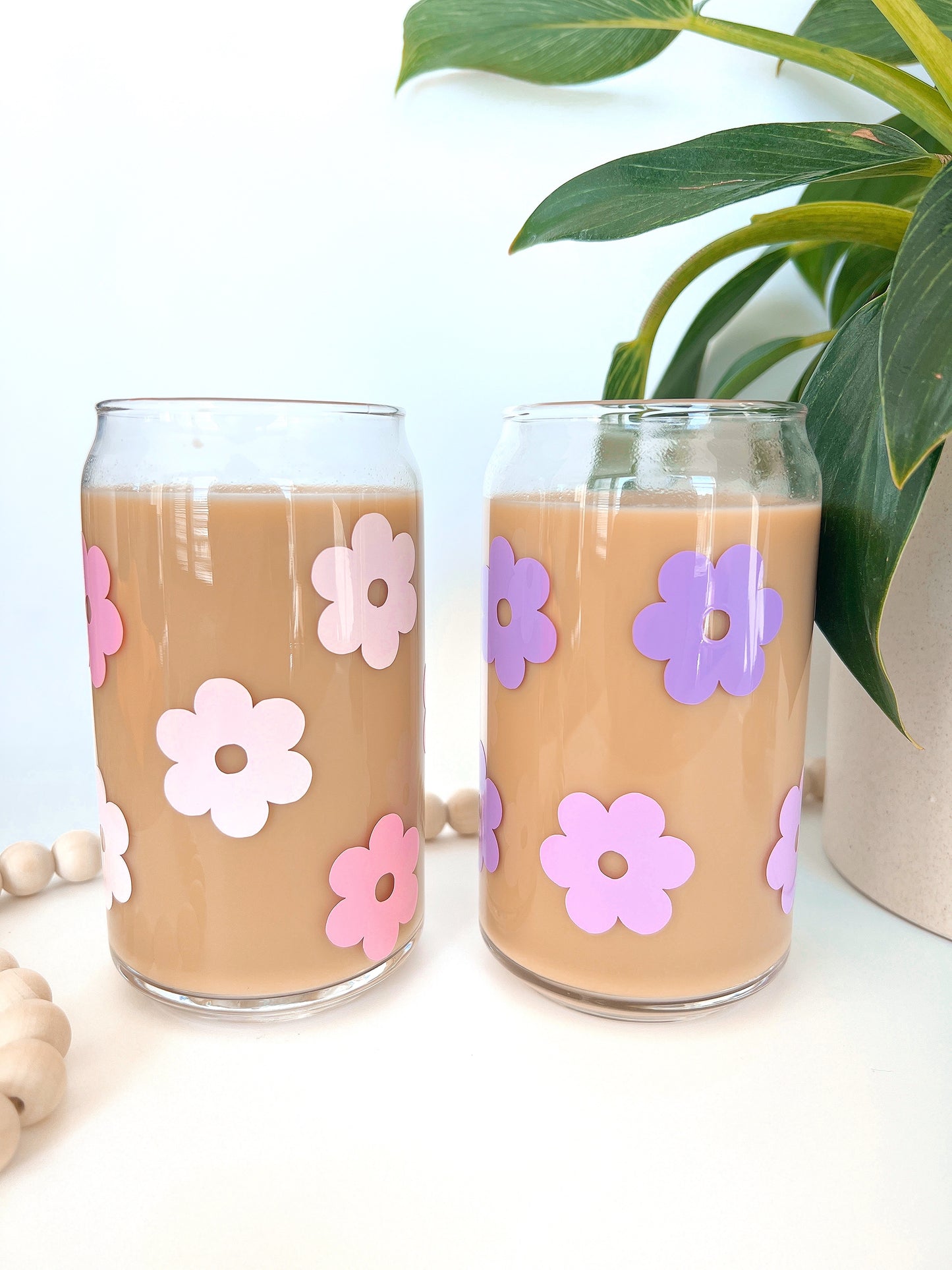 Cute Flowers | Glass Can Cup