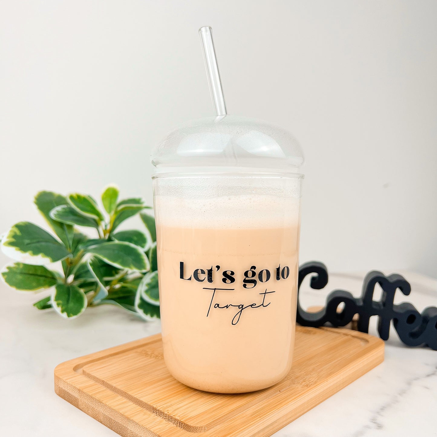 Let's go to target | Glass Cup