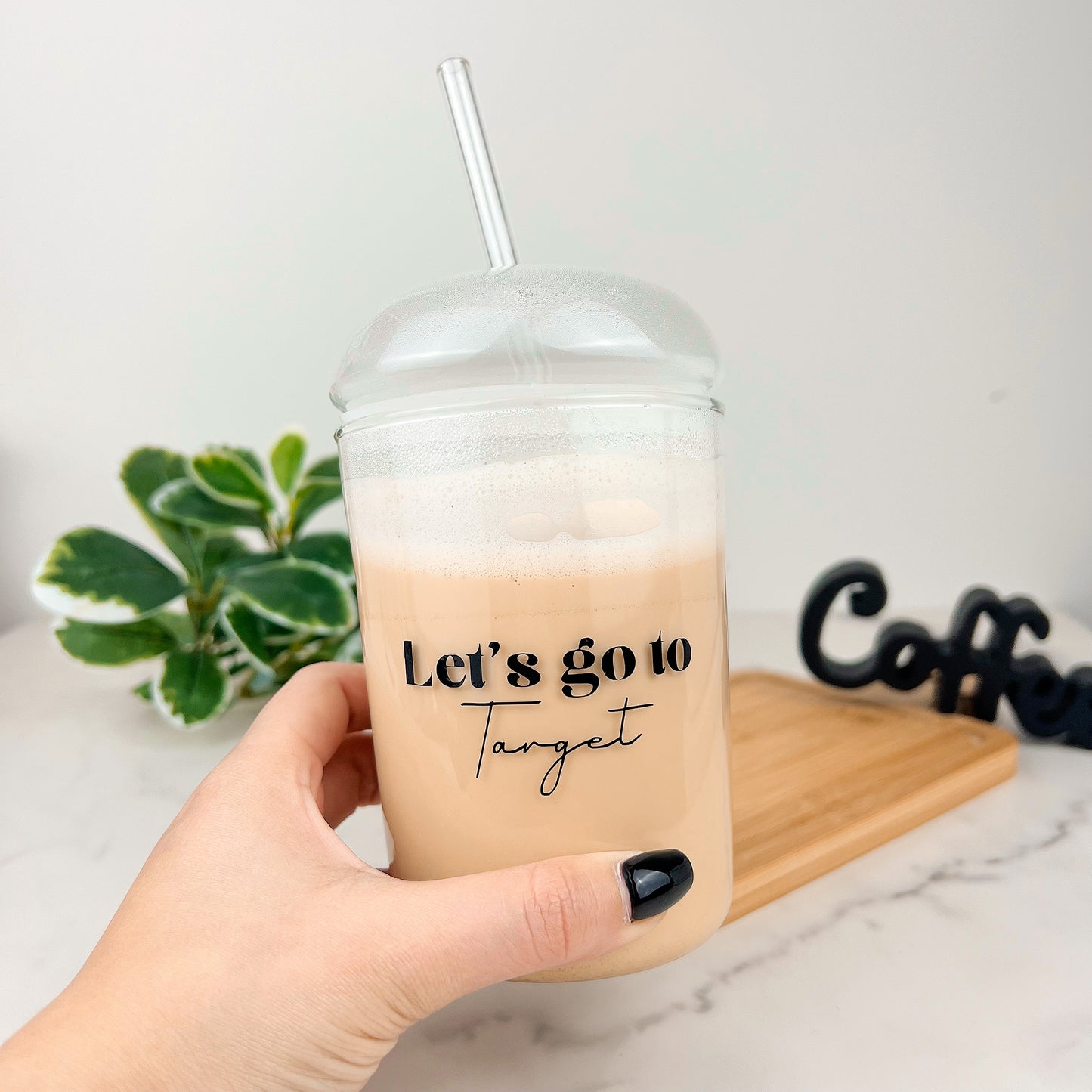 Let's go to target | Glass Cup