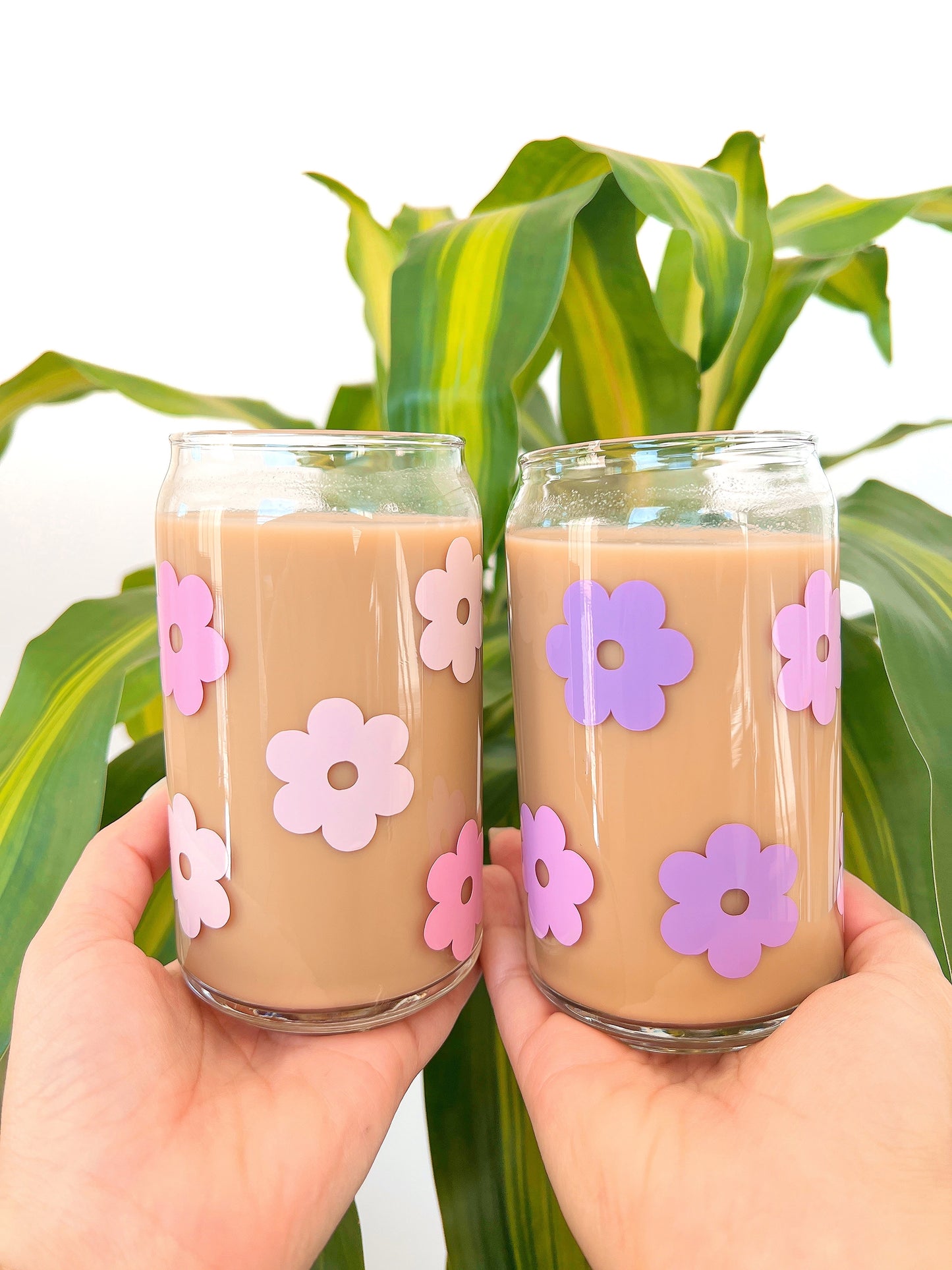 Cute Flowers | Glass Can Cup