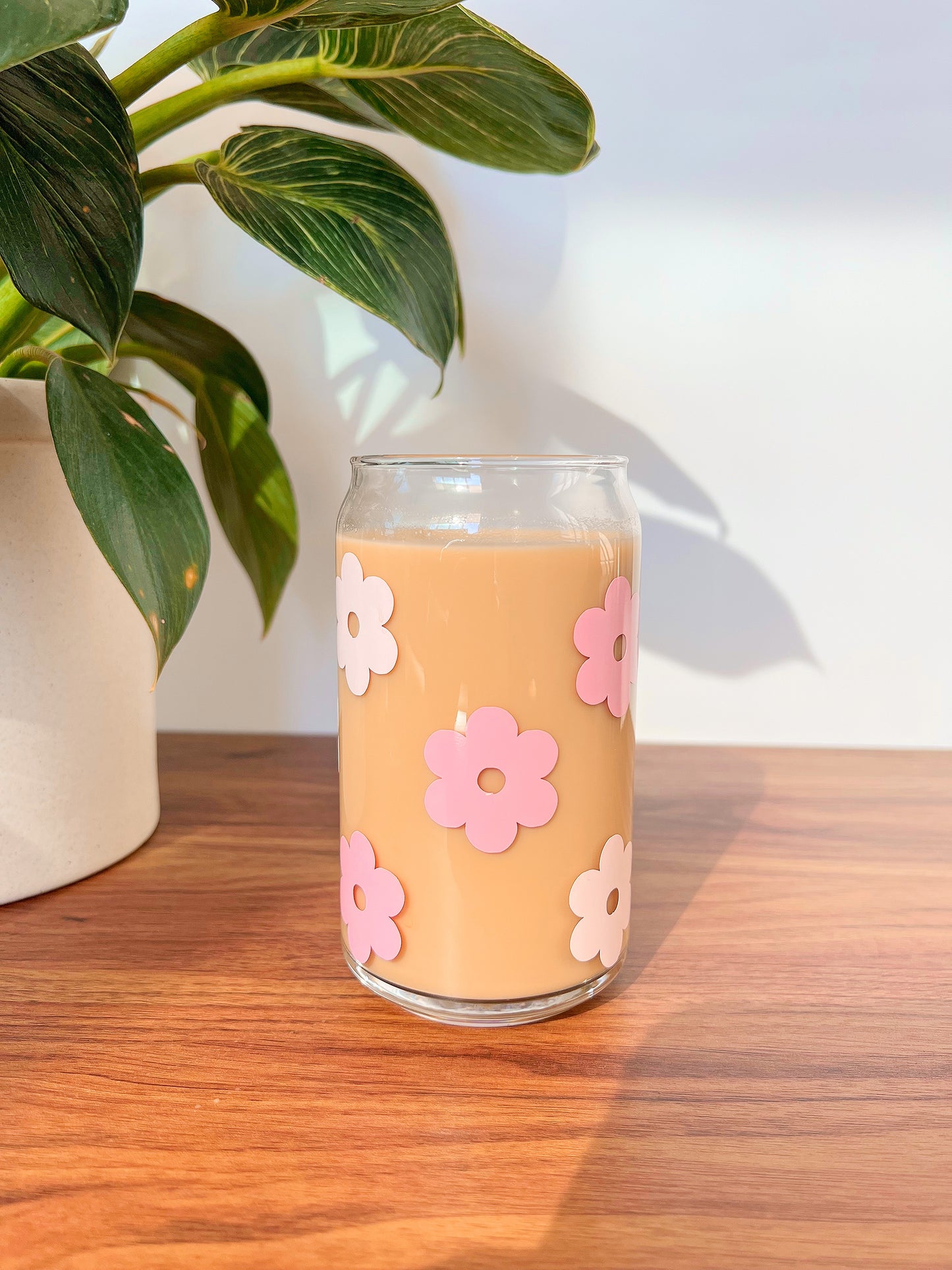 Cute Flowers | Glass Can Cup