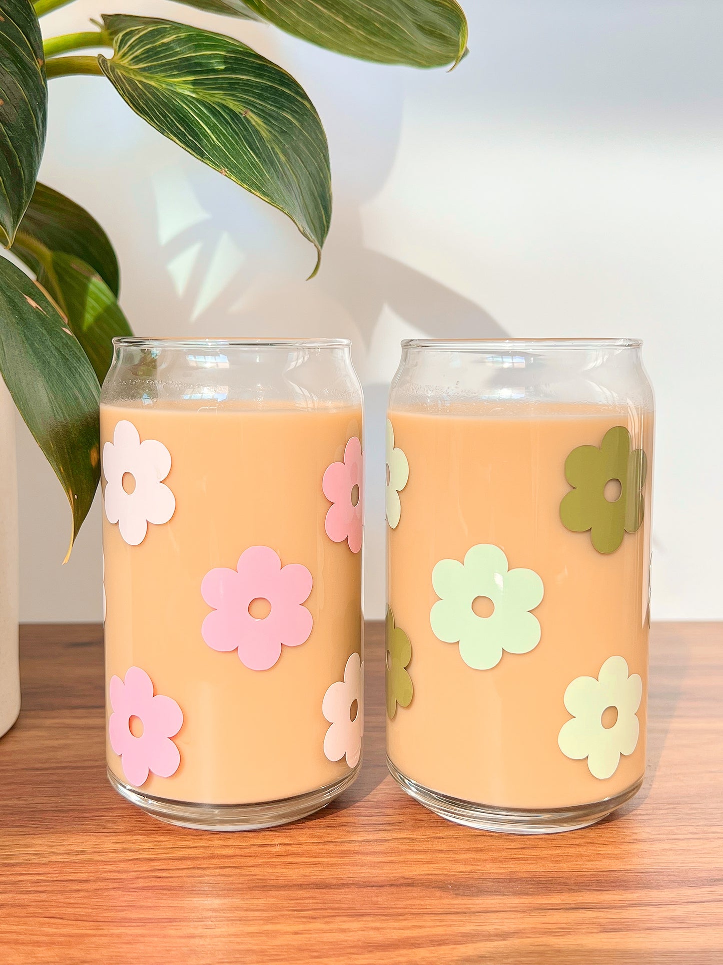 Cute Flowers | Glass Can Cup