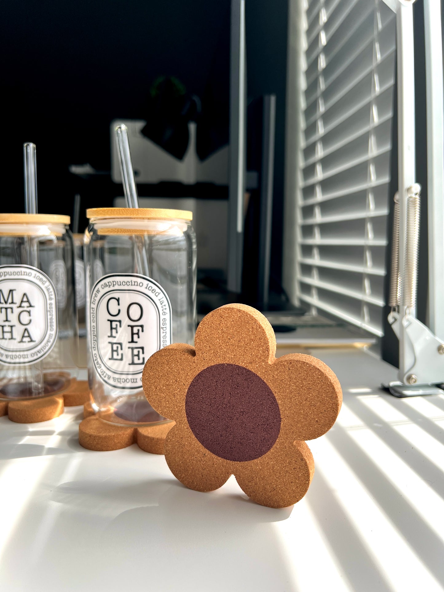 Daisy Flower Cork Coaster