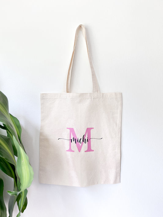Monogram with name | Tote Bag
