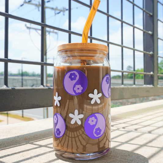 Yin Yang Flower | Glass Cup