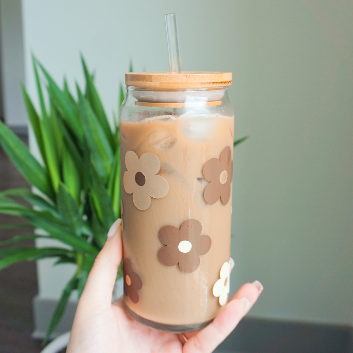 Boho Flowers | Glass Cup