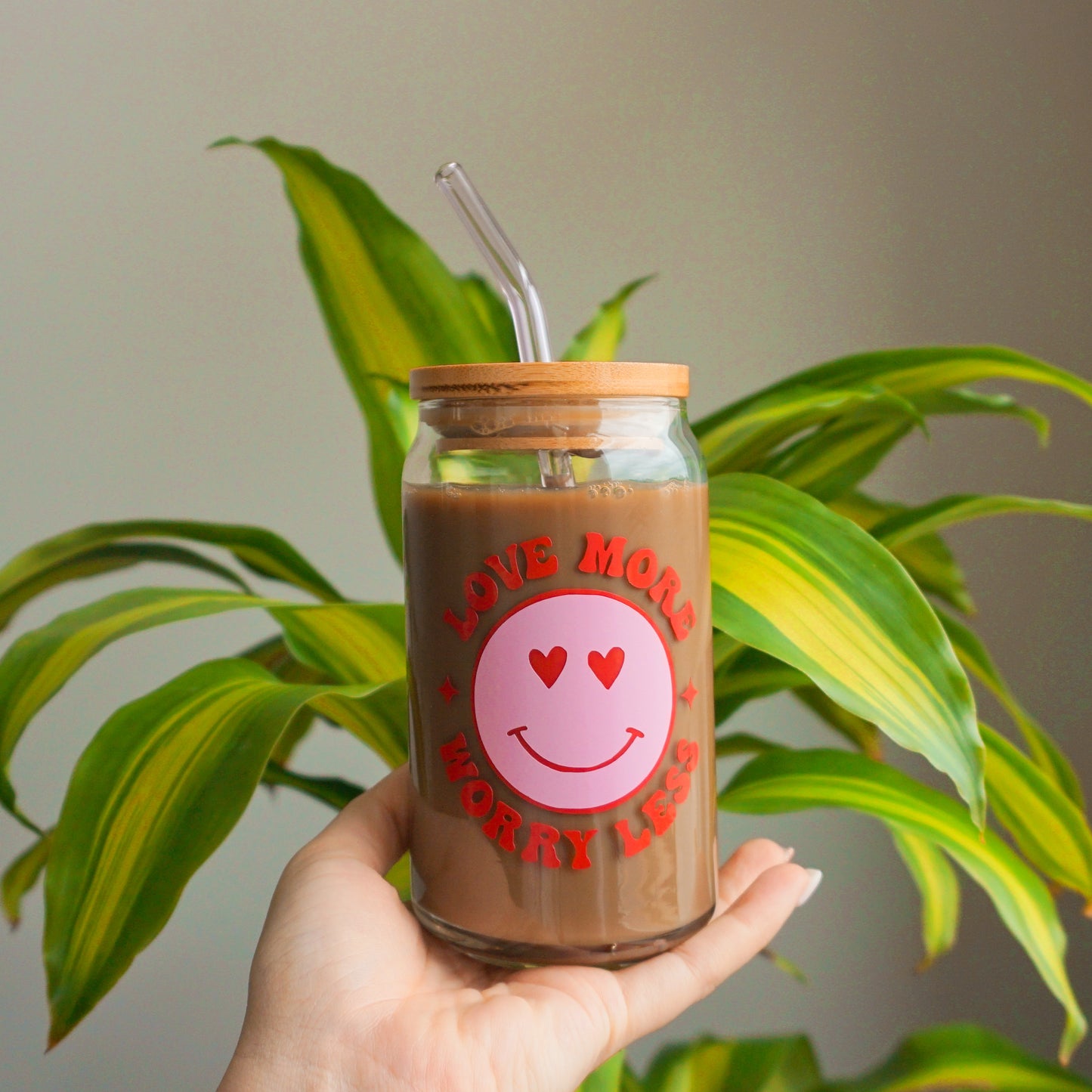 Love More Worry Less | Glass Cup