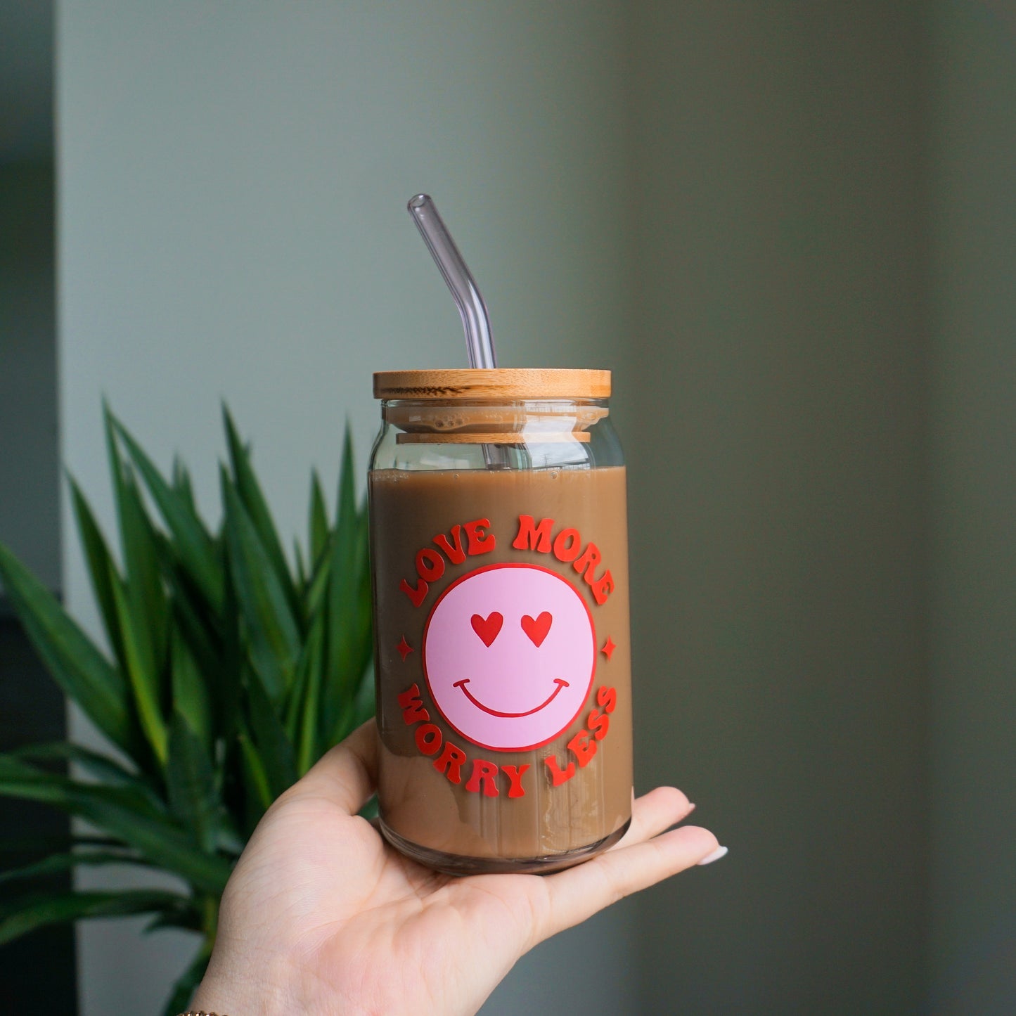 Love More Worry Less | Glass Cup