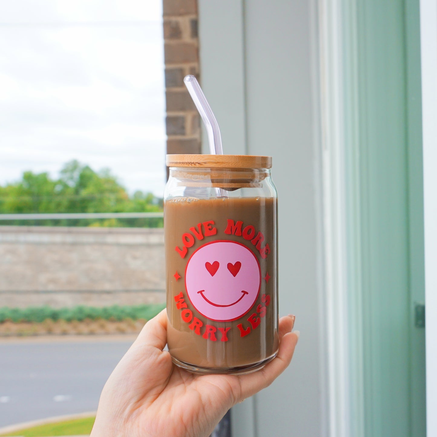 Love More Worry Less | Glass Cup