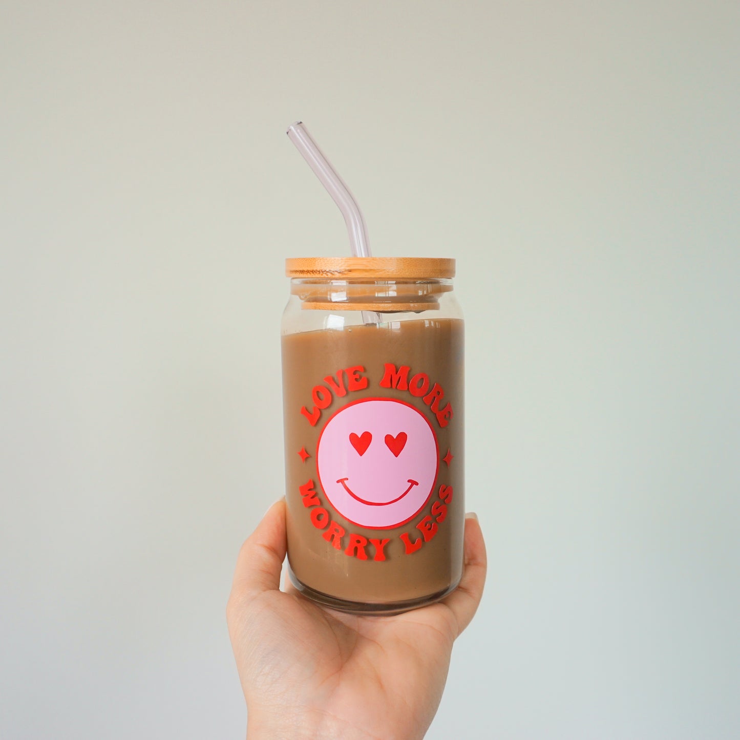Love More Worry Less | Glass Cup