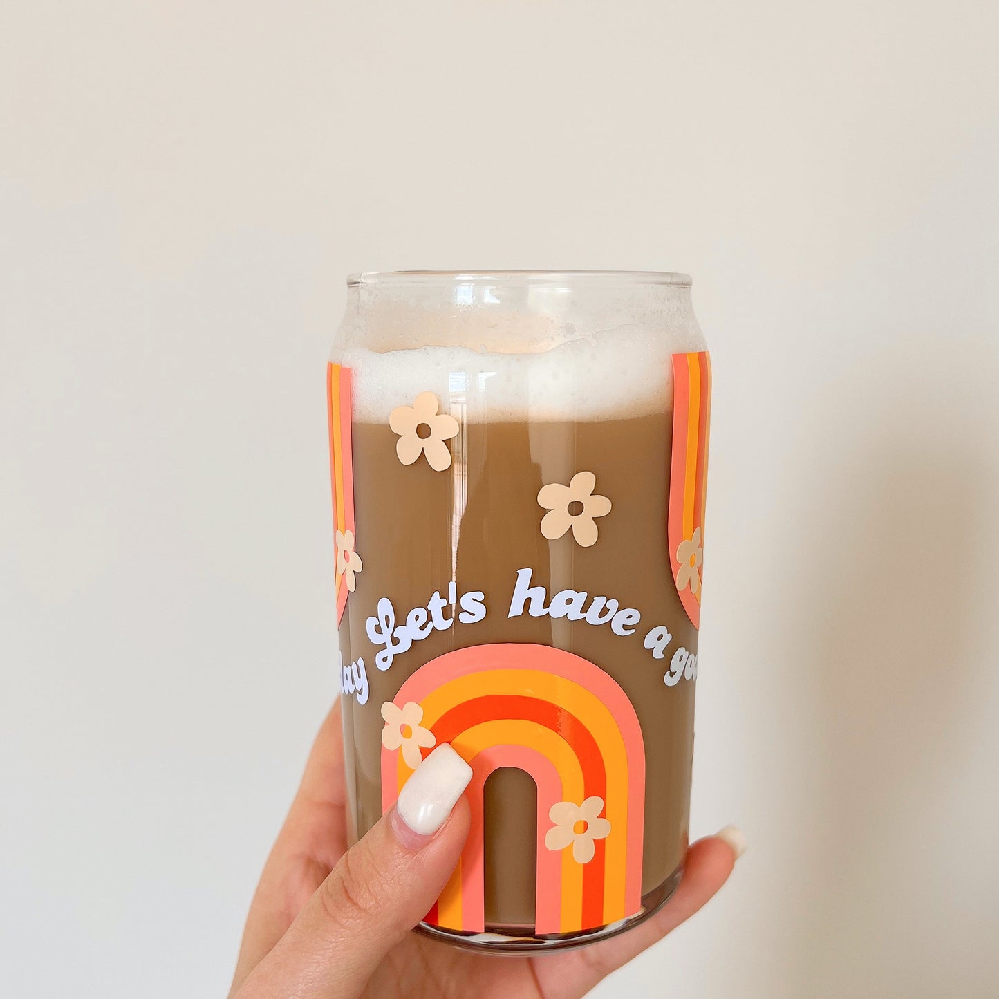 Let's have a good day | Glass Cup
