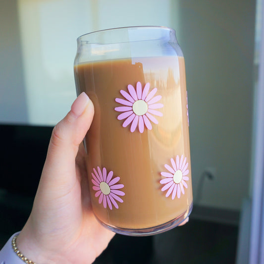 Daisy Flower | Glass Cup