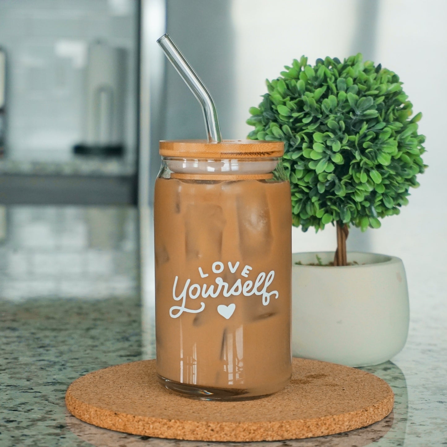 Love Yourself | Glass Cup
